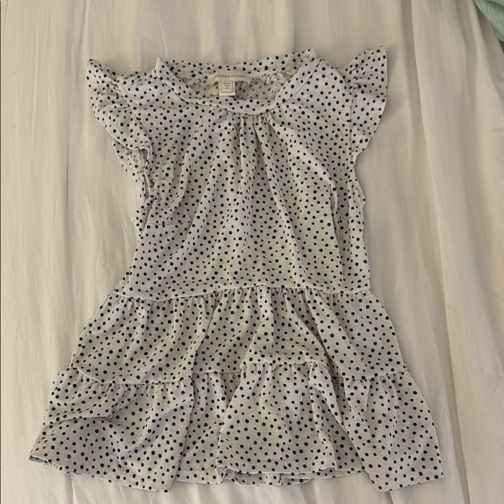 Polka Dot Ruffle Sleeve Blouse